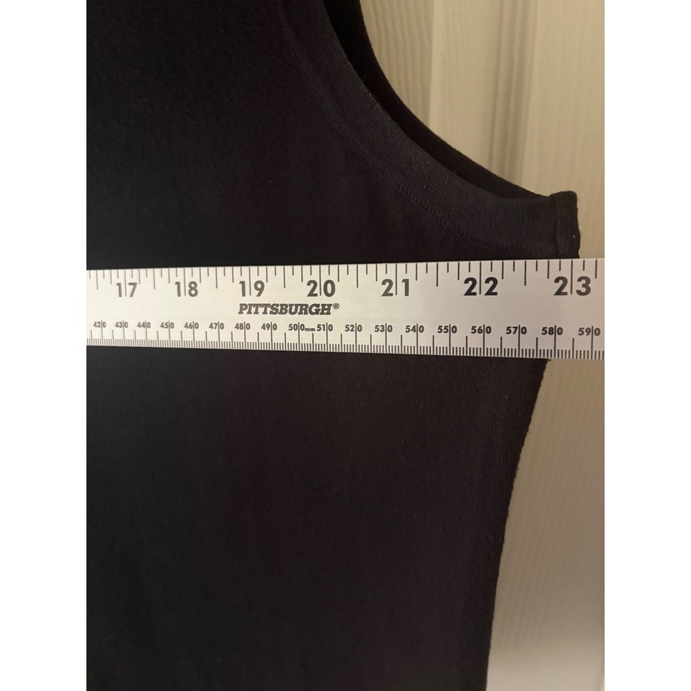 Erin London Womens Black Sleeveless Scoop Neck Tank Top Shell Classic Layering - Picture 4 of 6